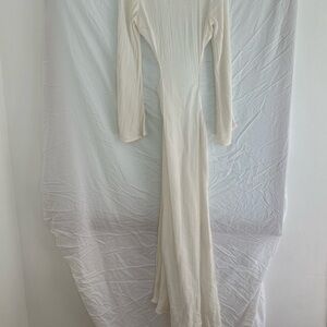 Cult Gaia Ivory Long Sleeve Maxi Dress